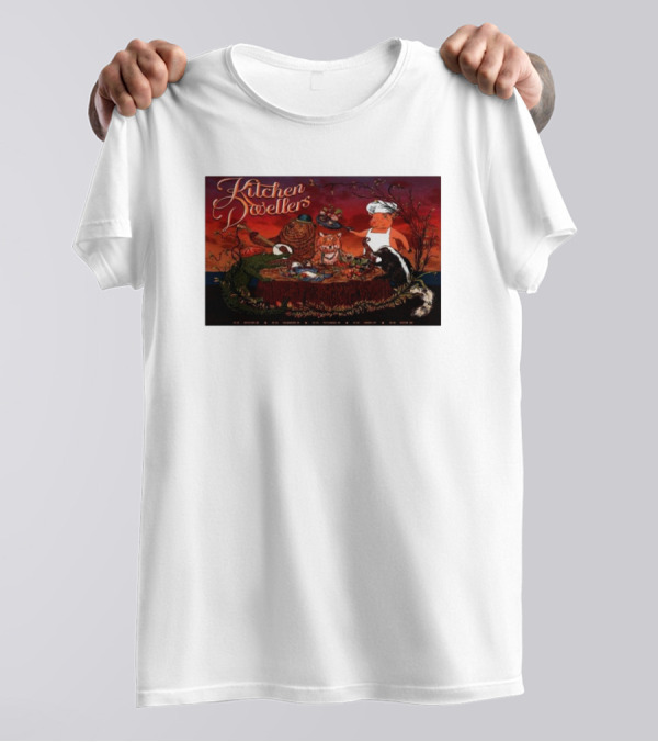Kitchen Dwellers Fall October 2024 Tour Woodland Animal Chef Gathering T-Shirt