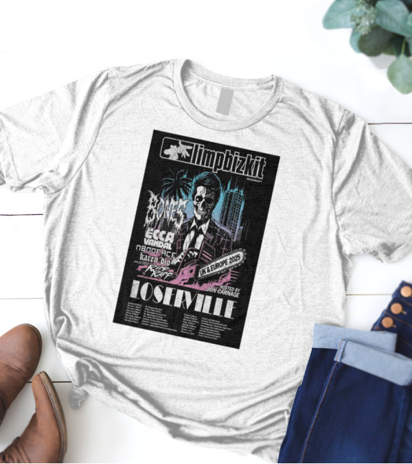 Limpbizkit UK And Europe 2025 Tour Loserville Hosted By Jon Carnage Bones Ecca Vandal Nanoface Karten OIO Featuring Riff Raff T-Shirt