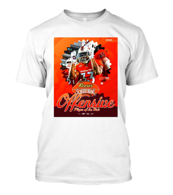 Reese’s Senior Bowl Virginia Tech Bhayshul Tuten Offensive Player Of The Week T-Shirt