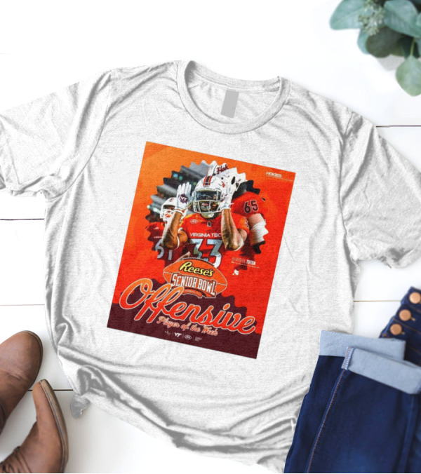 Reese’s Senior Bowl Virginia Tech Bhayshul Tuten Offensive Player Of The Week T-Shirt