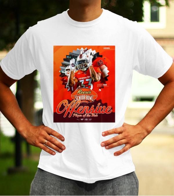 Reese’s Senior Bowl Virginia Tech Bhayshul Tuten Offensive Player Of The Week T-Shirt