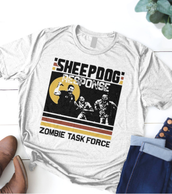 Sheepdog Response Zombie Task Force Vintage Retro Horror T-Shirt