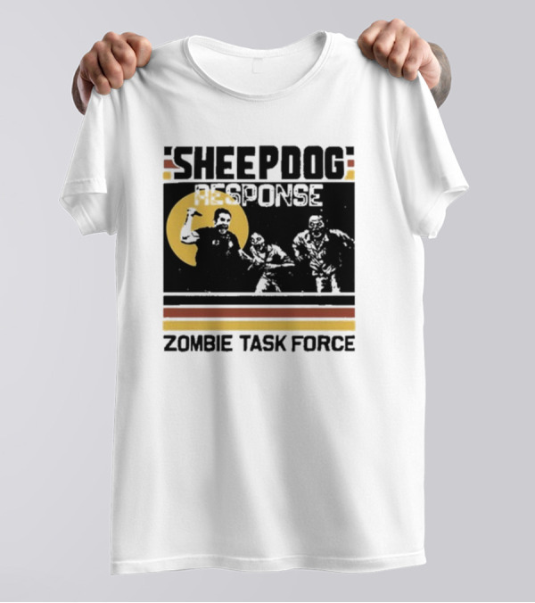 Sheepdog Response Zombie Task Force Vintage Retro Horror T-Shirt