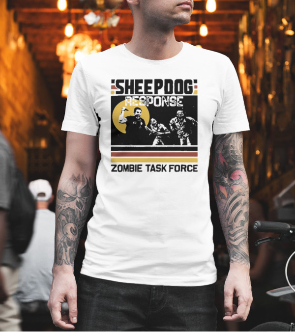 Sheepdog Response Zombie Task Force Vintage Retro Horror T-Shirt