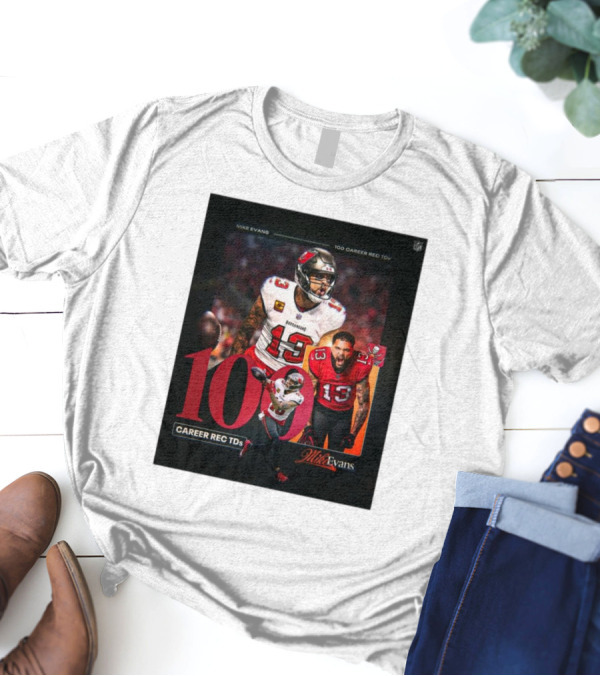 Tampa Bay Buccaneers Mike Evans 100 Career Rec TDs Football Highlights T-Shirt
