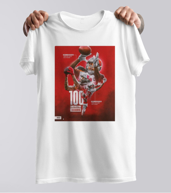 Tampa Bay Buccaneers Mike Evans 100 Career Receiving Touchdowns Graced By Greatness T-Shirt