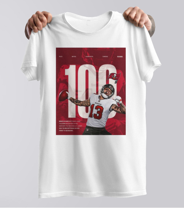 Tampa Bay Buccaneers Mike Evans 100 TDs Fifth Fastest NFL History Receiver T-Shirt