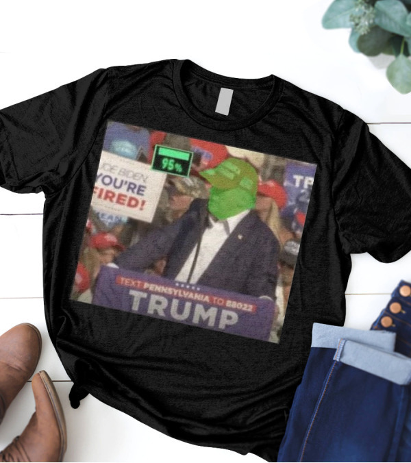 Trump Meme Raising Fist Funny Political Republican You're Fired Text Pennsylvania T-Shirt