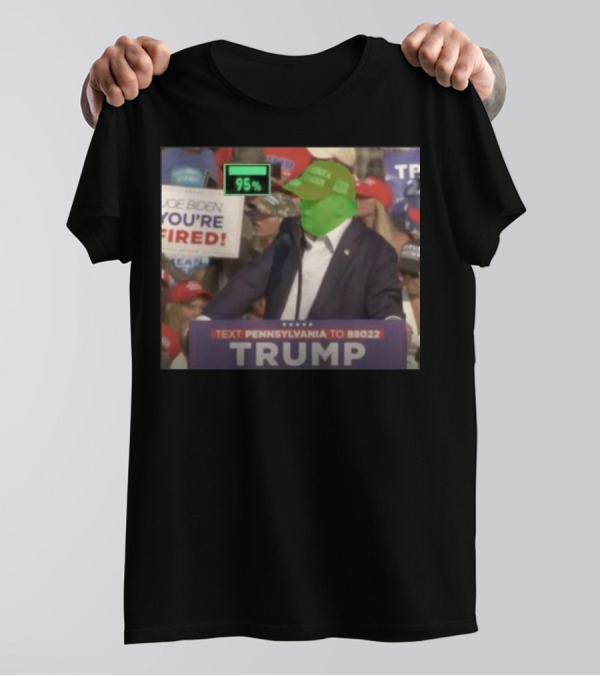 Trump Meme Raising Fist Funny Political Republican You're Fired Text Pennsylvania T-Shirt
