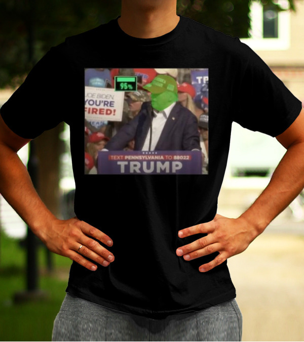 Trump Meme Raising Fist Funny Political Republican You're Fired Text Pennsylvania T-Shirt