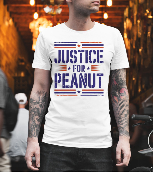 Justice For Peanut Vintage Squirrel Funny T-Shirt