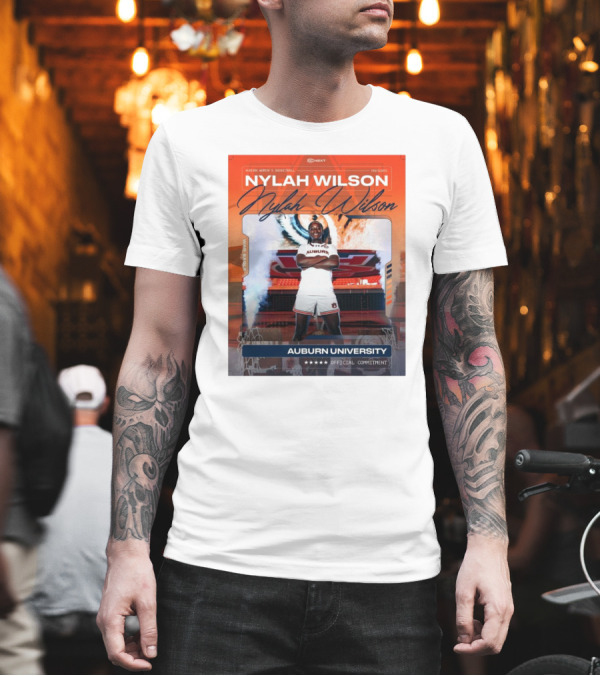 Nylah Wilson Auburn Women’s Basketball Auburn University Official Commitment T-Shirt