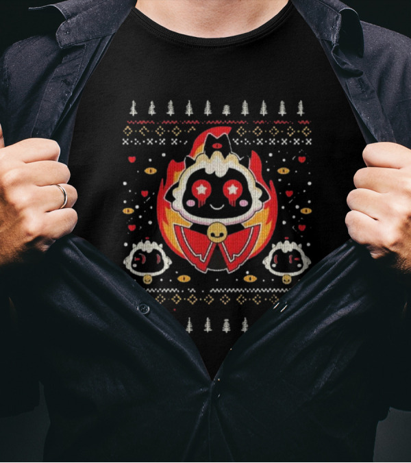 Cutest Cult Of The Lamb Ugly Christmas T-Shirt
