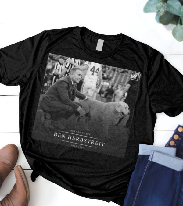 Rest In Peace Ben Herbstreit 2014-2024 Memorial With Football Field Background T-Shirt