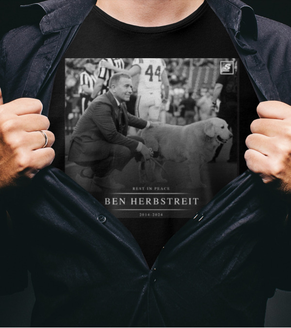 Rest In Peace Ben Herbstreit 2014-2024 Memorial With Football Field Background T-Shirt