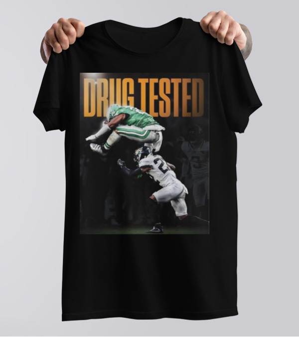 Saquon Barkley Drug Tested Football Hurdle Jump T-Shirt