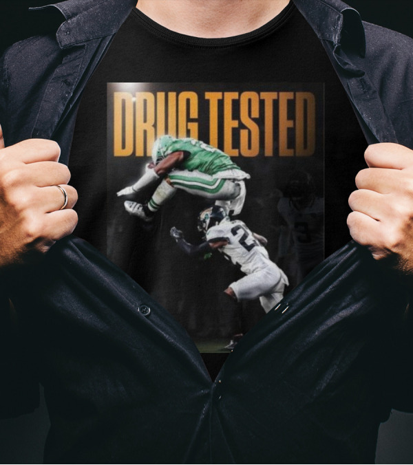 Saquon Barkley Drug Tested Football Hurdle Jump T-Shirt