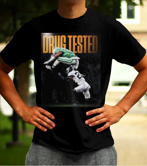 Saquon Barkley Drug Tested Football Hurdle Jump T-Shirt