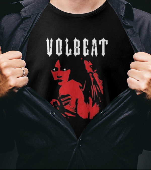 VOLBEAT Heaven Nor Hell Winged Shadowed Figure T-Shirt