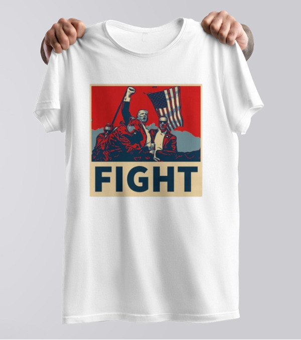 FIGHT Trump Fight Trump Assassination Attempt Iconic American Trump T-Shirt