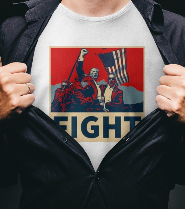 FIGHT Trump Fight Trump Assassination Attempt Iconic American Trump T-Shirt