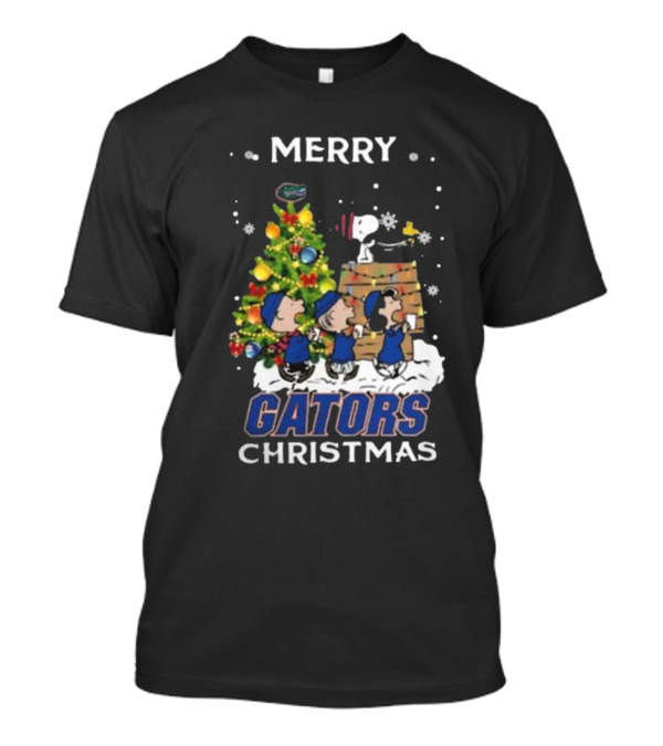 Merry Christmas Florida Gators Snoopy And Friends 2024 Holiday T-Shirt