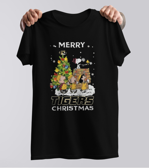 Merry Missouri Tigers Christmas 2024 Snoopy And Friends T-Shirt