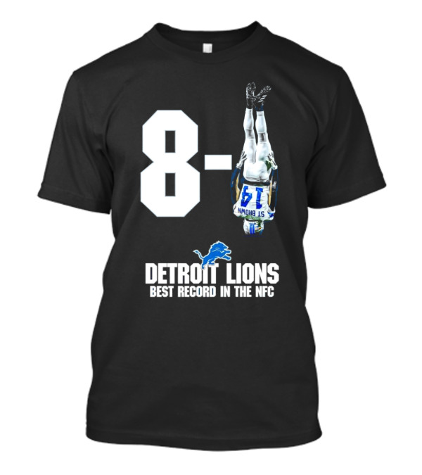 Detroit Lions 8-1 Amon-Ra St. Brown Headstand Best Record In NFC T-Shirt