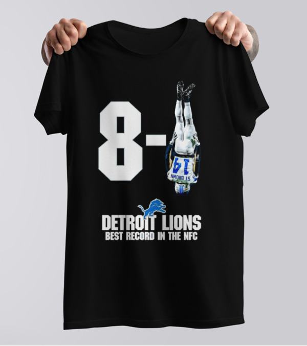 Detroit Lions 8-1 Amon-Ra St. Brown Headstand Best Record In NFC T-Shirt