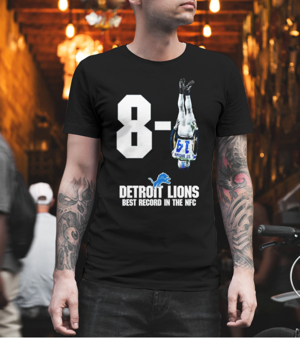 Detroit Lions 8-1 Amon-Ra St. Brown Headstand Best Record In NFC T-Shirt