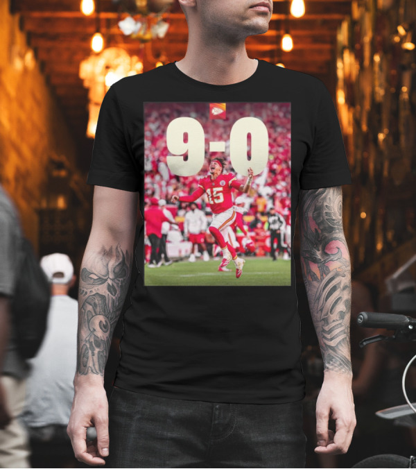 Kansas City Chiefs Vs. Denver Broncos On Cloud 9-0 NFL Victory T-Shirt