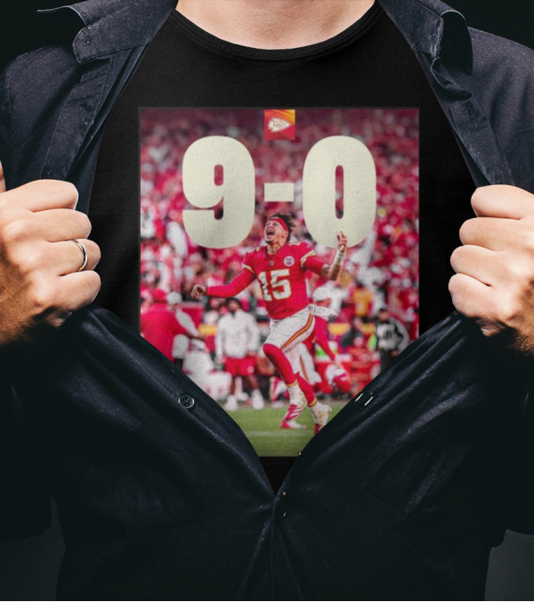 Kansas City Chiefs Vs. Denver Broncos On Cloud 9-0 NFL Victory T-Shirt