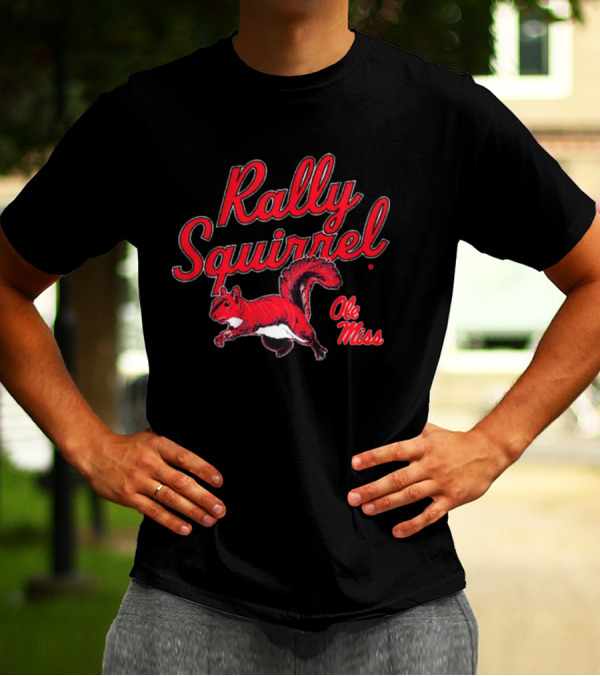 Rally Squirrel Ole Miss Rebels T-Shirt