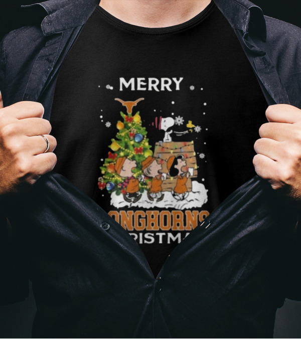 Texas Longhorns Snoopy Christmas T-Shirt