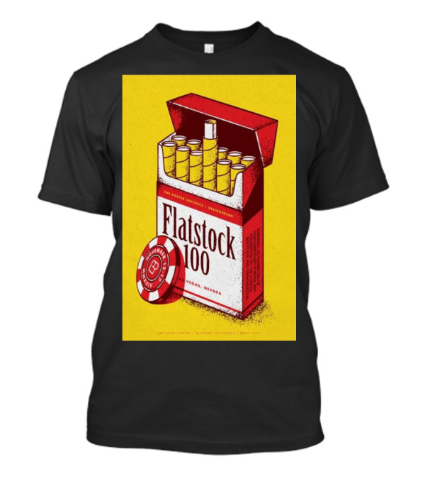 Flatstock 100 Poster Cigarette Box Design Las Vegas NV November 15-17 2024 Poker Chip T-Shirt