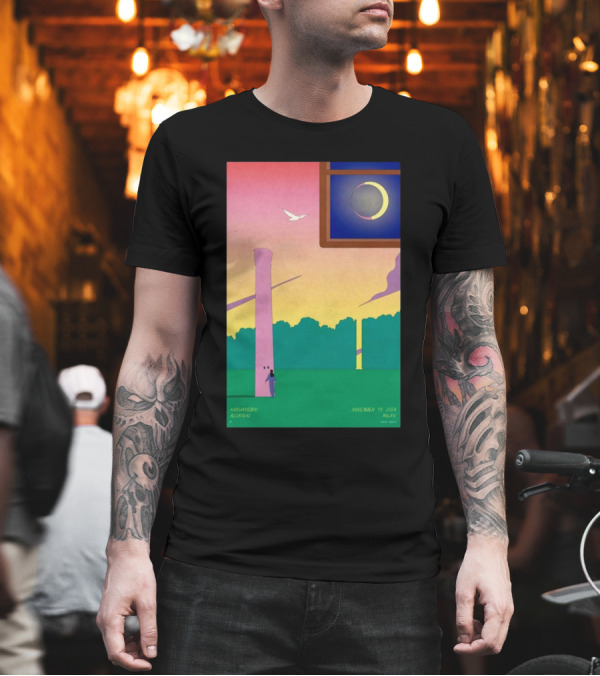 Khruangbin Alcatraz Milan Italy November 11 2024 Moon Eclipse T-Shirt