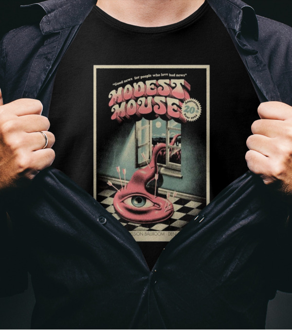 Modest Mouse 20th Anniversary November 11 Mission Ballroom Denver Colorado Good News For People Who Love Bad News T-Shirt
