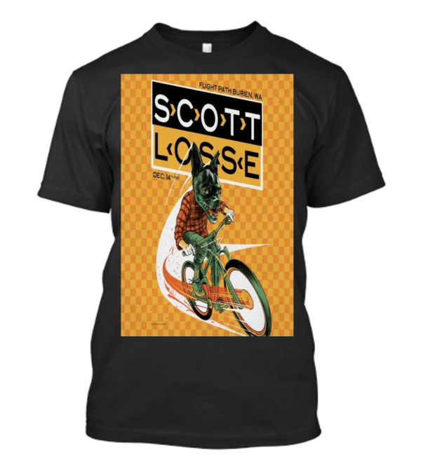 Scott Losse Flight Path Burien WA Dec 14 2024 Show Bicycle Dog T-Shirt