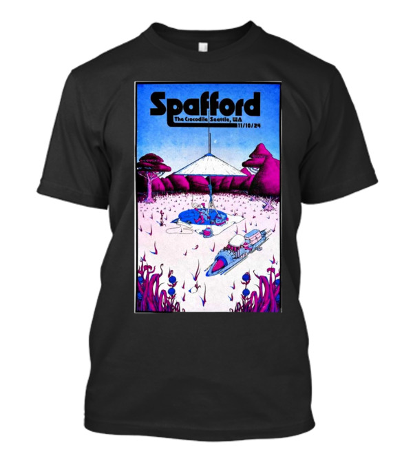 Spafford At The Crocodile Seattle WA 11/10/24 Fantastical Landscape Scene T-Shirt