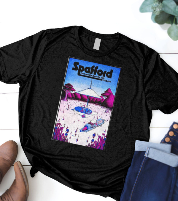 Spafford At The Crocodile Seattle WA 11/10/24 Fantastical Landscape Scene T-Shirt