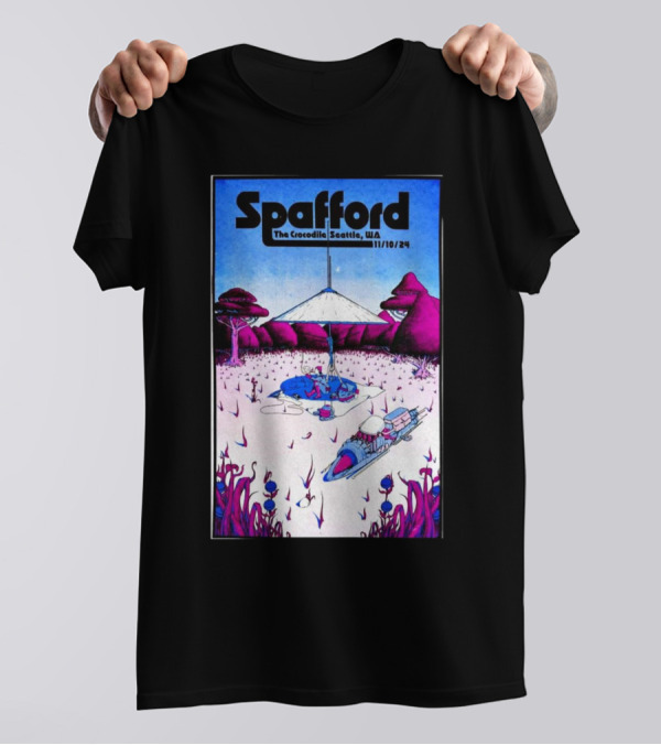 Spafford At The Crocodile Seattle WA 11/10/24 Fantastical Landscape Scene T-Shirt