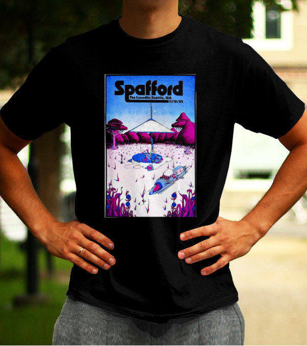 Spafford At The Crocodile Seattle WA 11/10/24 Fantastical Landscape Scene T-Shirt