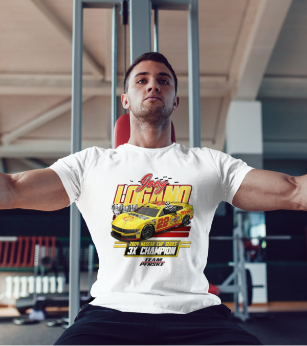 Joey Logano Team Penske 2024 NASCAR Cup Series 3X Champion Vintage Car T-Shirt
