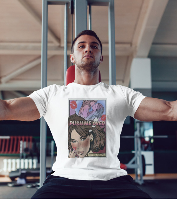 Push Me Over West Side Red Lips Comic T-Shirt