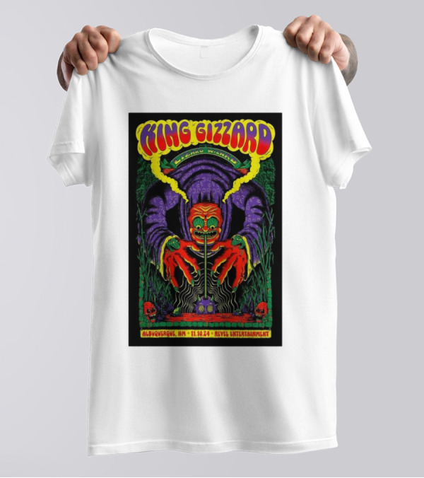 King Gizzard And The Lizard Wizard Albuquerque NM 11.10.24 Revel Entertainment T-Shirt
