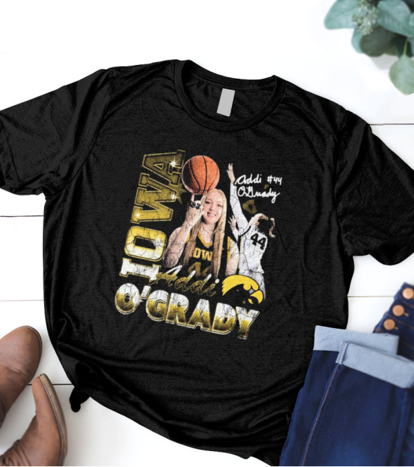 Addi O’Grady Iowa Hawkeyes 44 Basketball Signature 90s T-Shirt