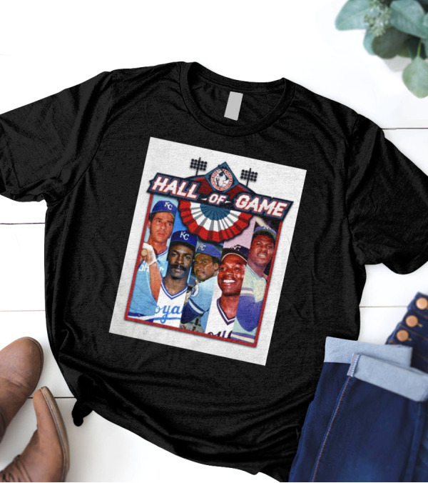 Hall Of Game MLB Amos Otis Willie Wilson Frank White Hal McRae John Mayberry T-Shirt