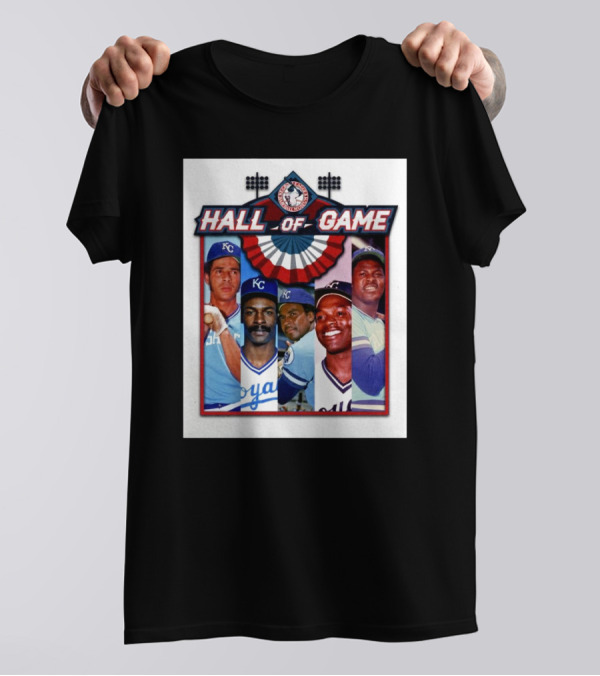 Hall Of Game MLB Amos Otis Willie Wilson Frank White Hal McRae John Mayberry T-Shirt