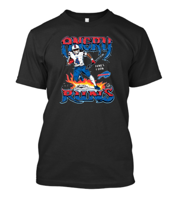 Angry Runs 2024 Buffalo Bills James Cook NFL Football T-Shirt