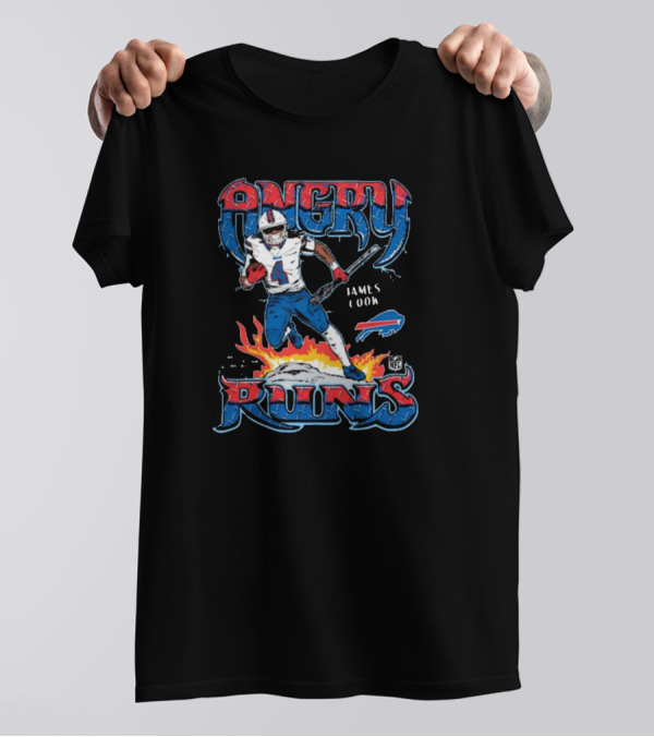 Angry Runs 2024 Buffalo Bills James Cook NFL Football T-Shirt